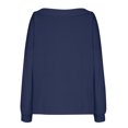 thumbnail image 3 of Women's Off Shoulder Sweatshirt Adjustable Drawstring Oversized Long Sleeve Shirt Pullover Basic Slouchy Clothes 2025, 3 of 5