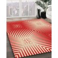 thumbnail image 3 of Ahgly Company Tapis d'Intérieur Rectangulaires Transitionnels Rouges Lavables à la Machine, 2 Pieds x 4 Pieds, 3 of 7
