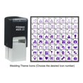 thumbnail image 4 of Printtoo Personalized Wedding Theme Icons Rubber Stamp Self Inking Stamper 24 mm-Violet, 4 of 7