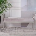 thumbnail image 2 of Heavenly Collection Grey Velvet Bench, 2 of 4