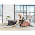 thumbnail image 2 of Gouchee Home Loft Felt Ottoman Pouf – Salmon Faux Felt Bean Bag Footstool with Polystyrene Bead Filling, Removable Shell & Machine Washable for Living Room or Office, 2 of 6