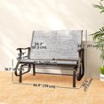 thumbnail image 3 of Outsunny 2-Person Outdoor Glider Chair for Outdoor, Backyard, Dark Grey, 3 of 10