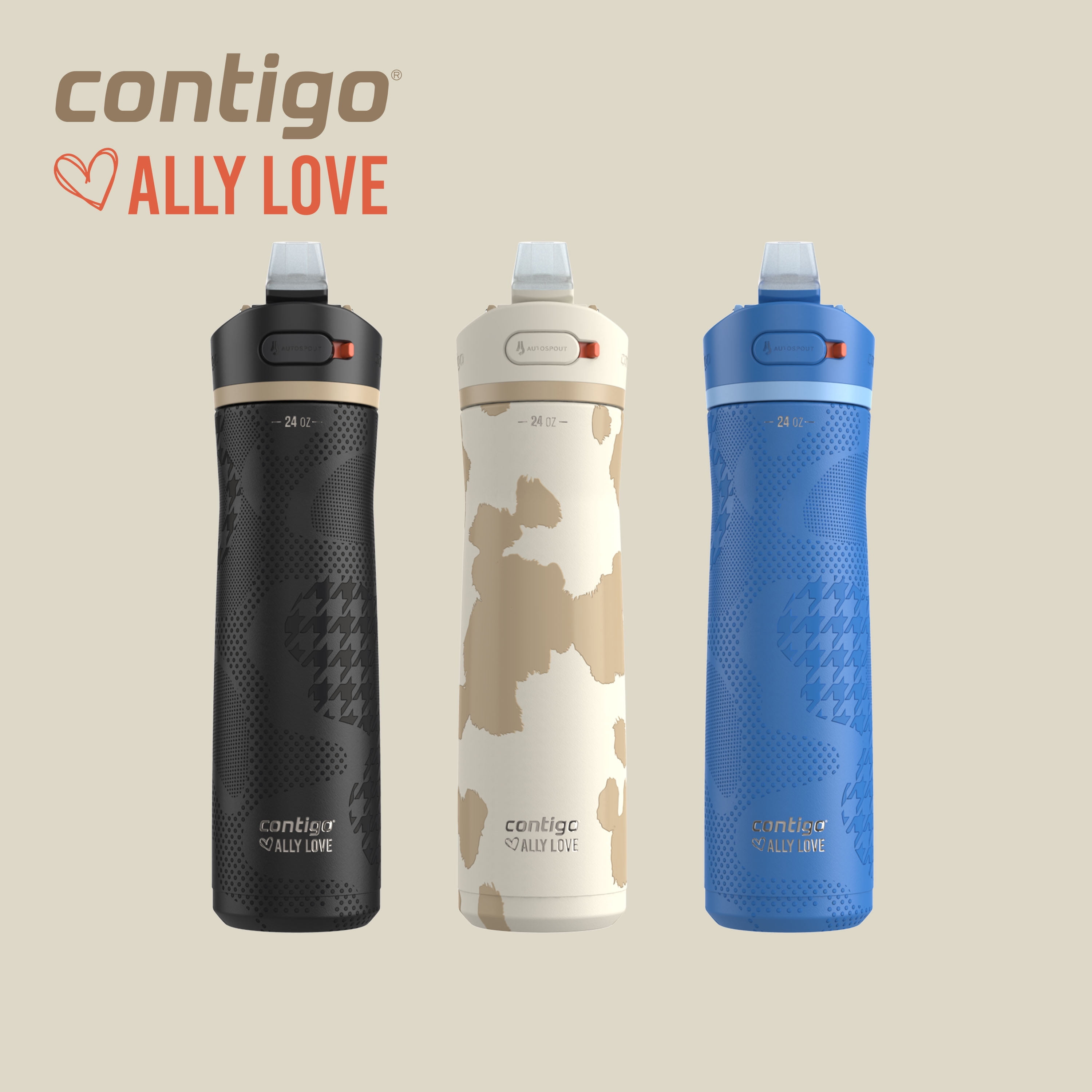 Bouteille d’eau en acier inoxydable avec couvercle AUTOSPOUT Contigo Ashland Chill 2.0, 709 ml (24 oz)