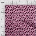 thumbnail image 2 of oneOone Georgette Viscose Fuschia Pink Fabric Geometric Triangle With Chevron Craft Projects Decor Fabric Printed By The Yard 42 Inch Wide, 2 of 4