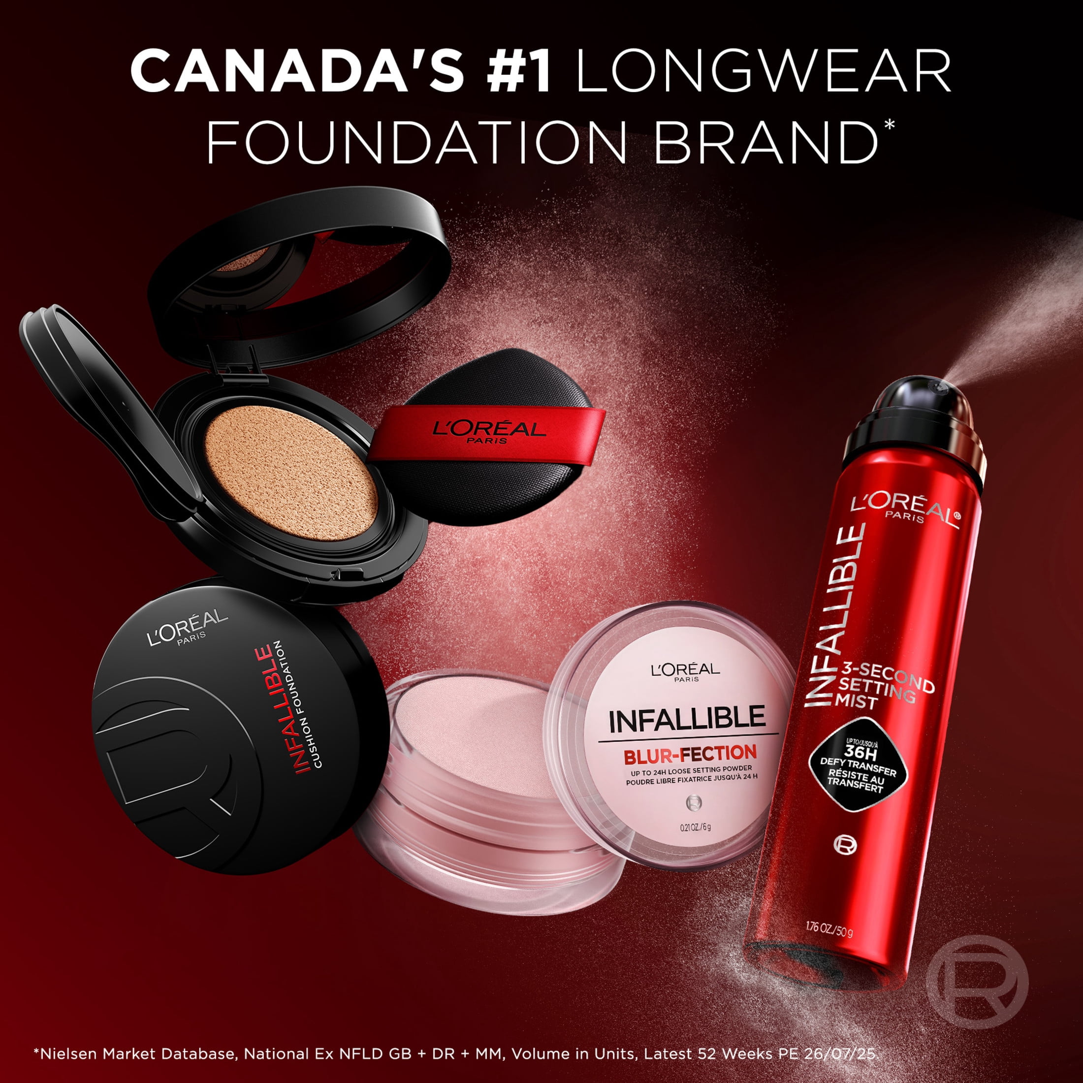 L'Oréal Paris Fond de Teint Cushion Infallible Fresh Wear, Couvrance Respirable jusqu'à 24H, W130,