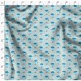 thumbnail image 4 of Soimoi Green Poly Georgette Fabric Clouds & Bird Printed Fabric 1 Yard 52 Inch Wide, 4 of 5