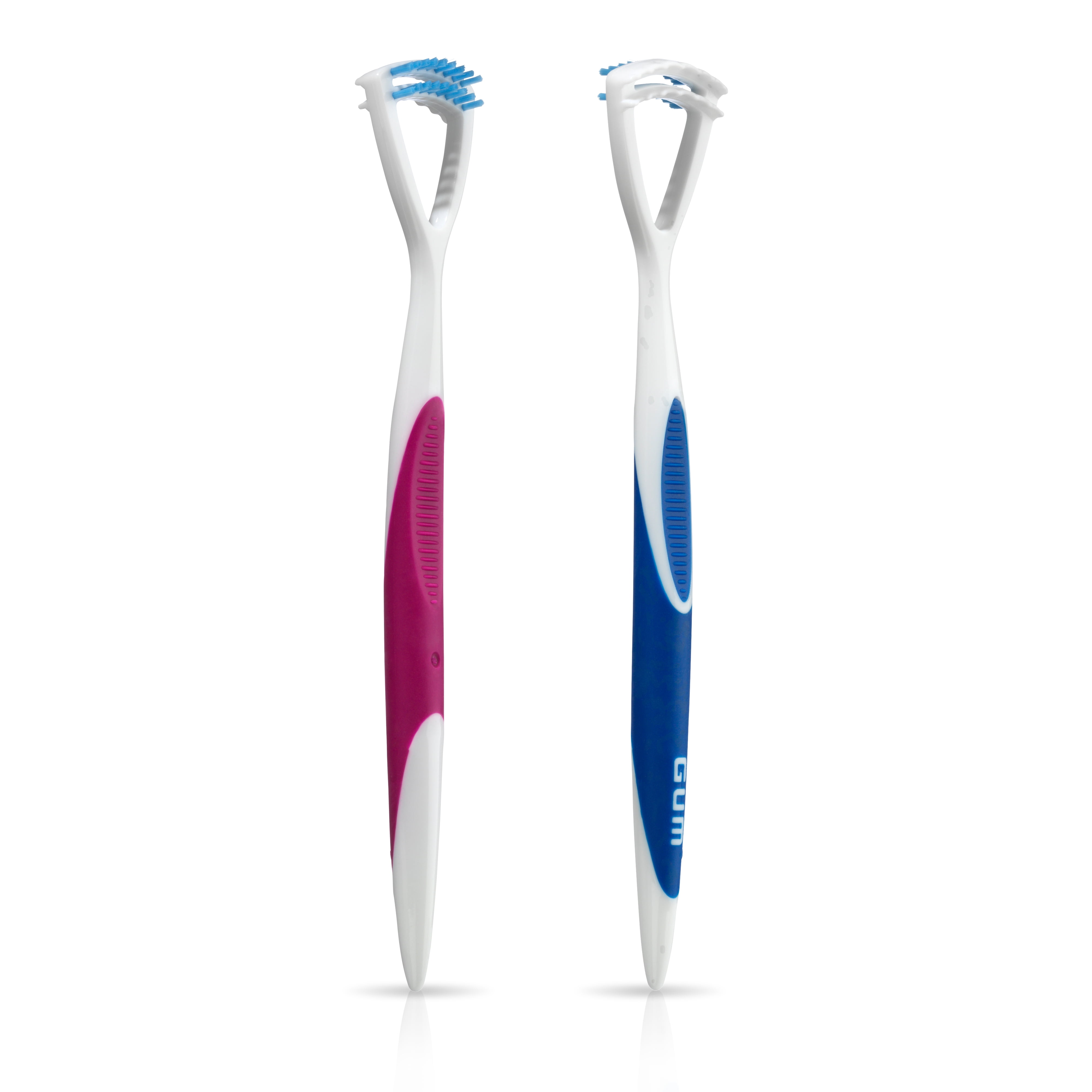 GUM® Dual-Action Tongue Cleaner Brush/ Scrapper, Fights Bad Breath, 1 Count