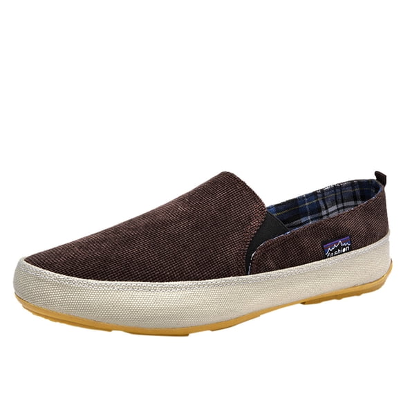 Mens Breathable Flat Canvas Shoes No-Slip Wear Casual Fashion Light-Weigh Shoes