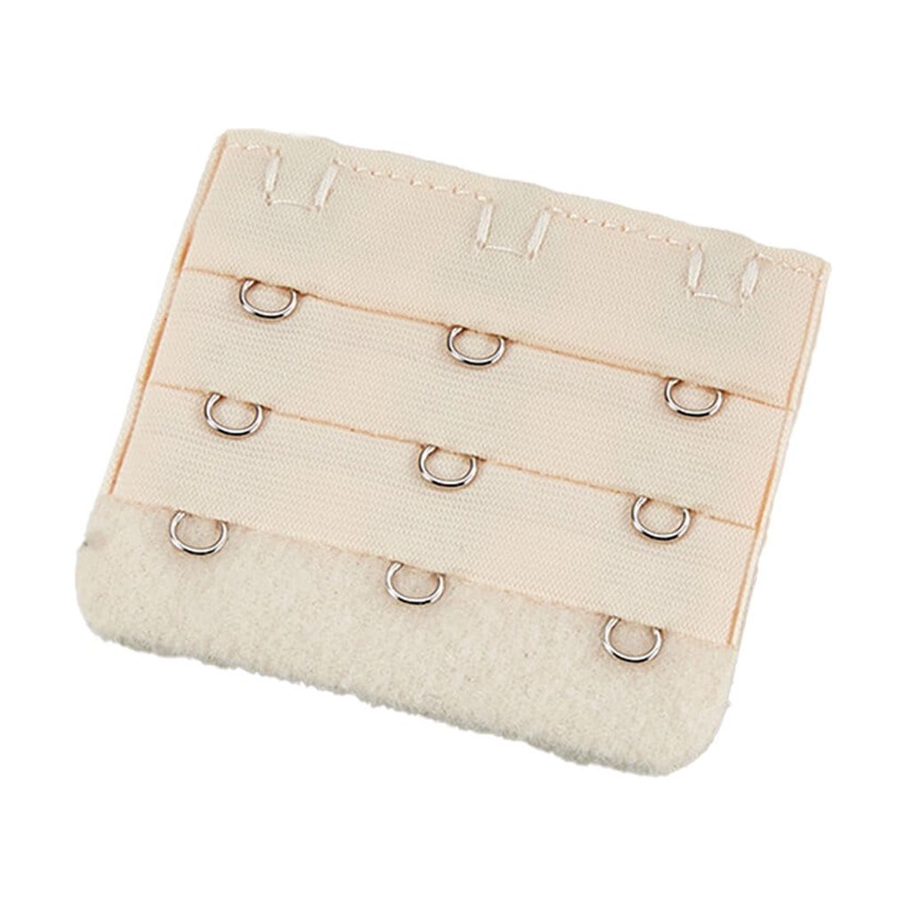 Wweixi Extension Strap Bra Extender Buckle 3 Hook Women Accessories Practical Elastic Multicolor Clips Tight 3 Rows Underwear light flesh color