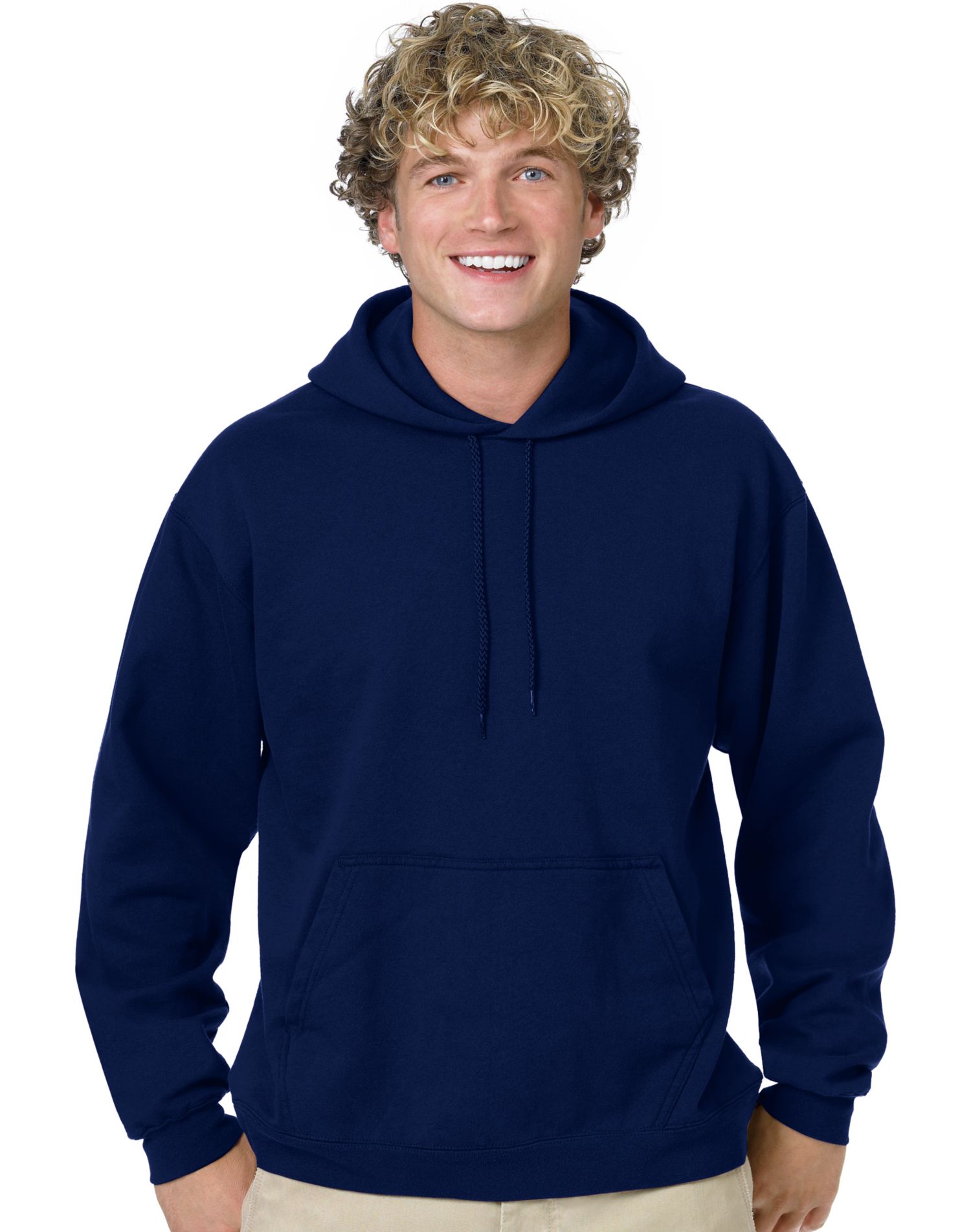 Hanes Mens ComfortBlend EcoSmart Pullover Hoodie Sweatshirt, 3XL, Deep Navy