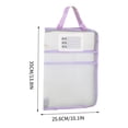 thumbnail image 3 of SLYNSHome Mesh Zipper Pouch,Large File Bag with Handle, A3 Size Foldable Document Storage Tote Bag for Puzzle Project/Cross Stitch/Travel/Office - Purple, 3 of 6