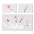 thumbnail image 3 of 6pcs Portable Single Head Makeup Brushes Multifunctional Silicone Lip Brushes Makeup Brushes Cosmetic Tool(Translucent and Flesh Pink and Watermelon Red), 3 of 8