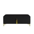 thumbnail image 4 of MODERNLUXE 47" Storage Ottoman Bench,Upholstered Entryway Bench with Metal Legs for Bedroom,Living Room,Black, 4 of 6