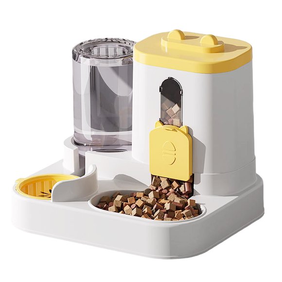 2 In 1 Automatic Pet Feeder Water Dispenser Large Capacity PP PET Material for Small Medium Dogs Cats No Electricity Needed