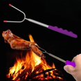 thumbnail image 3 of Barbecue Forks for Outdoor Cooking - Stainless Steel Telescopic U-Shaped Needle 85cm BBQ Skewer for Chicken Hot Dogs and Grill Accessories, 3 of 7