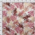 thumbnail image 4 of oneOone Cotton Poplin Beige Fabric Leaves Craft Projects Decor Fabric Printed By The Yard 56 Inch Wide, 4 of 4