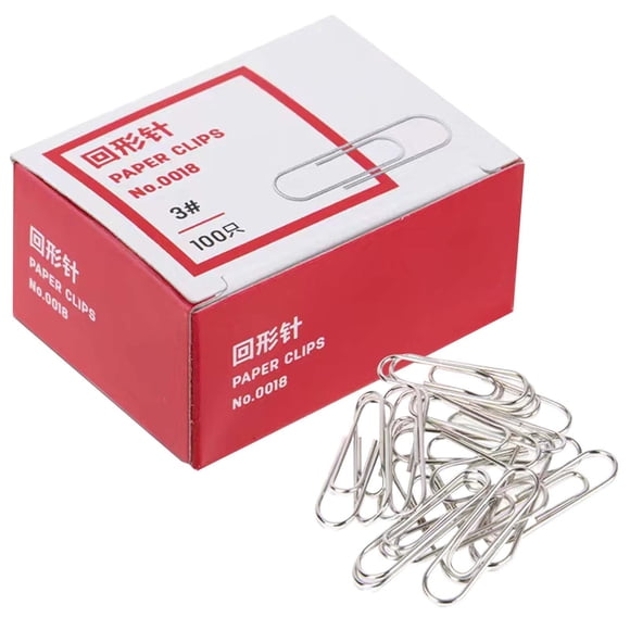 Paper Clips 100 Pack Assorted Sizes Rust Resistant Metal Office School Supplies for Files Bookmarks Photo Albums