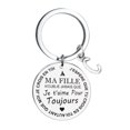 thumbnail image 2 of Freach Diy To My Daughter Stainless Steel Last Name 26 Letter Keychain 3X3Cm, 2 of 8
