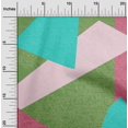 thumbnail image 2 of oneOone Silk Tabby Green Fabric Geometric Abstract Random Shapes Fabric For Sewing Printed Craft Fabric By The Yard 42 Inch Wide, 2 of 4