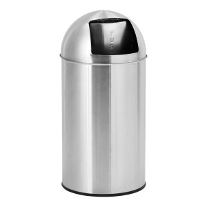 1 Stainless Steel Sliding Door Ball Lid Trash Can