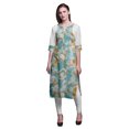 thumbnail image 1 of Bimba Robes Tuniques Droites en Coton pour Femmes Kurti Imprimé Tenue d'Été Kurta-Medium, 1 of 6