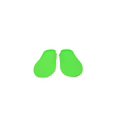 thumbnail image 3 of 10 SecondsÂ® Semelles de Coussin Unisexes Vertes (1 Paire), 3 of 3