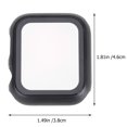 thumbnail image 4 of Shisuyan Boîtier de Montre à Écran Clair en PC, Étui de Protection pour Montre, Cadre Compatible avec Apple Watch - Taille 44 mm (Noir), 4 of 8