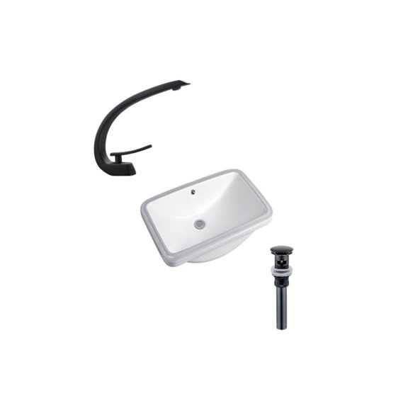 DROP Bath and Kitchen DR091114 Undermount Bathroom Sink Set