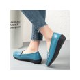 thumbnail image 4 of Innerwin Mocassins pour Femmes à Enfiler Ballerines Basses Légères Chaussures Bateau Bout Rond Marche Bleu Pâle 5, 4 of 6