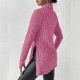 thumbnail image 3 of AherBiu Womens Sweater Tops Long Sleeve Turtleneck Ribble Knit Slim Pullover Tunic Sweaters Shirt Blouse, 3 of 5