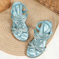 thumbnail image 2 of BOBOGOJP Kids Spring Shoes Girls Glitter Beach Shoes Shoes Flat Summer Shoes Glitter Shoes Boho Comfortable Sandals with Rhinestones Glitter Shoes Sky Blue for 13, 2 of 6