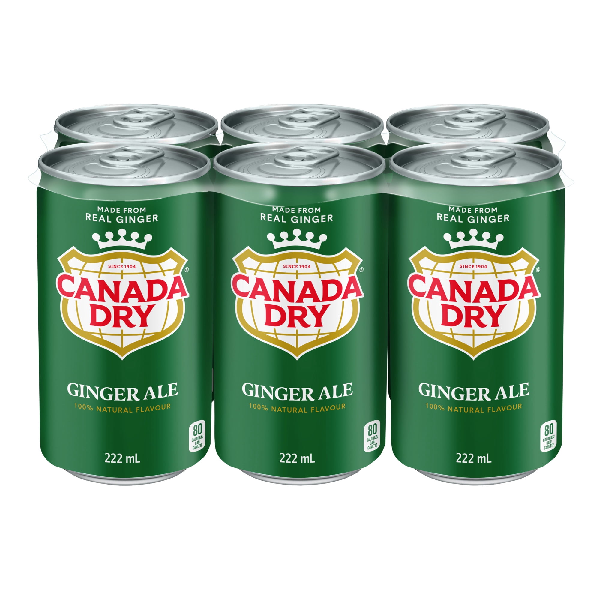 Soda gingembre Canada DryMD - Emballage de 6 mini-canettes de 222 mL