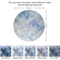 thumbnail image 2 of JV Home Round Rug Elegance Grey Blue 4 ft Washable Carpet Anti Slip, 2 of 6