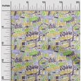 thumbnail image 2 of oneOone Georgette Viscose Light Green Fabric Writing Text Dress Material Fabric Print Fabric By The Yard 42 Inch Wide, 2 of 4