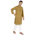 thumbnail image 2 of Atasi Ensemble Kurta Pyjama 2 Pcs pour Homme, Col Henley, Kurta Long Décontracté, 2 of 7