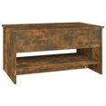 thumbnail image 3 of vidaXL Coffee Table Smoked Oak 80x50x40 cm Engineered Wood, 3 of 5