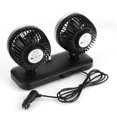 thumbnail image 3 of 12V Universal Car Electric Fan Dual Head 180° Rotatable Auto Air Cooling Dashboard Mount, 3 of 9