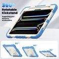 thumbnail image 4 of XYX For iPad Pro 11 inch Case 2024 (M4), 360 Rotating Shockproof Cover with Stand, Screen Protector, Shoulder Strap, Cream Navy, 4 of 7