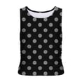thumbnail image 2 of Plebaso Débardeurs d'Été pour Femmes Slim Imprimé Sans Manches Col Rond Tee-Shirts Froncés Blouses Décontractées pour Femmes, 2 of 4