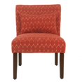 thumbnail image 4 of HomePop Transitional Fabric Parker Accent Chair with Pillow in Orange, 4 of 11