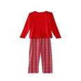thumbnail image 4 of Family Matching Parent-child Pajamas Set Cartoon Plaid Sleepwear Homewear Sets, 4 of 9
