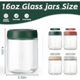 thumbnail image 2 of Overnight Oats Jar,Mason Jars,Overnight Oats Containers With Lids,16 OZ - Set Of 4,Chia Pudding Jars With Lids, Oatmeal Container To Go, With Spoon And Marker, 2 of 7