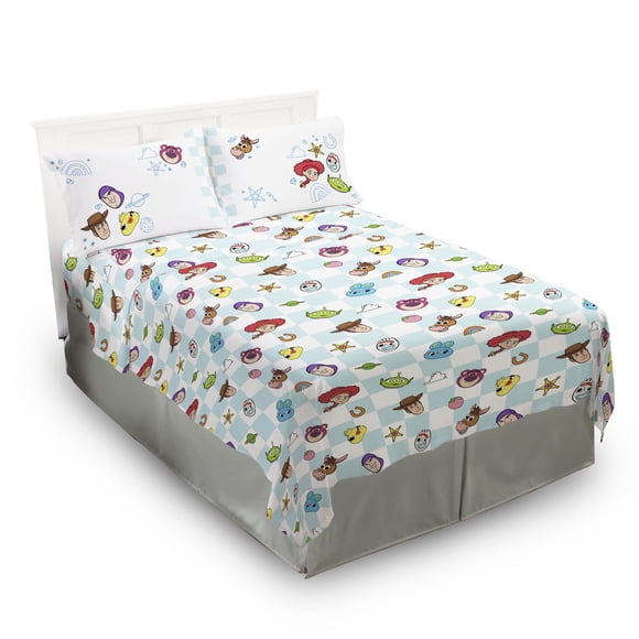 Toy Story Ensemble de Draps 4-Pièces pour Lit 2 Places Pour L'Enfants, 100% Polyester
