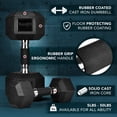 thumbnail image 2 of Rubber Grip Encased Hex Dumbbells  Hand Weights With -Slip Pair, 2 of 7