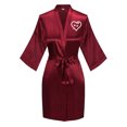 thumbnail image 1 of FAIWAD Womens Long Sleeve Robes Graphic Printed Bathrobe Lightweight Long Cardigan Robes with Belt, 1 of 3