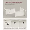 thumbnail image 4 of VASAGLE LIRY Collection - Armoire de Rangement, Buffet, Bahut, Crédence, avec Tablettes Ajustables, pour Entrée, Blanc Rustique et Brun Miel, 4 of 6