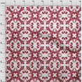 thumbnail image 4 of oneOone Silk Tabby Maroon Fabric Asian Block Floral Craft Projects Decor Fabric Printed By The Yard 42 Inch Wide, 4 of 4