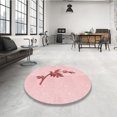thumbnail image 4 of Ahgly Company Machine Washable Indoor Rectangle Transitional Pastel Red Pink Area Rugs, 5' x 7', 4 of 7
