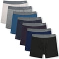 thumbnail image 1 of INNERSY Boxer Briefs with Open Fly Cotton Stretch Underwear for Men 7-Pack (Gradient Basics, Small), 1 of 6