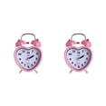 thumbnail image 4 of QualitChoice Réveil Cloche Cœur 3 Pouces Veilleuse Réveil Table Horloges Numériques Enfants Filles Chambre Dortoir Bureau à Domicile Rose 2ensemble, 4 of 6